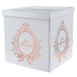 Urne/Tirelire "Just Married" rose gold