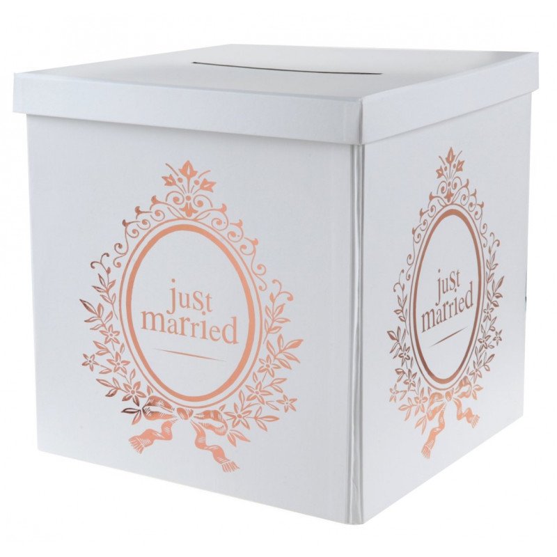 Urne/Tirelire "Just Married" rose gold