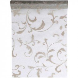 Chemin de table arabesque argent - 5 mètres