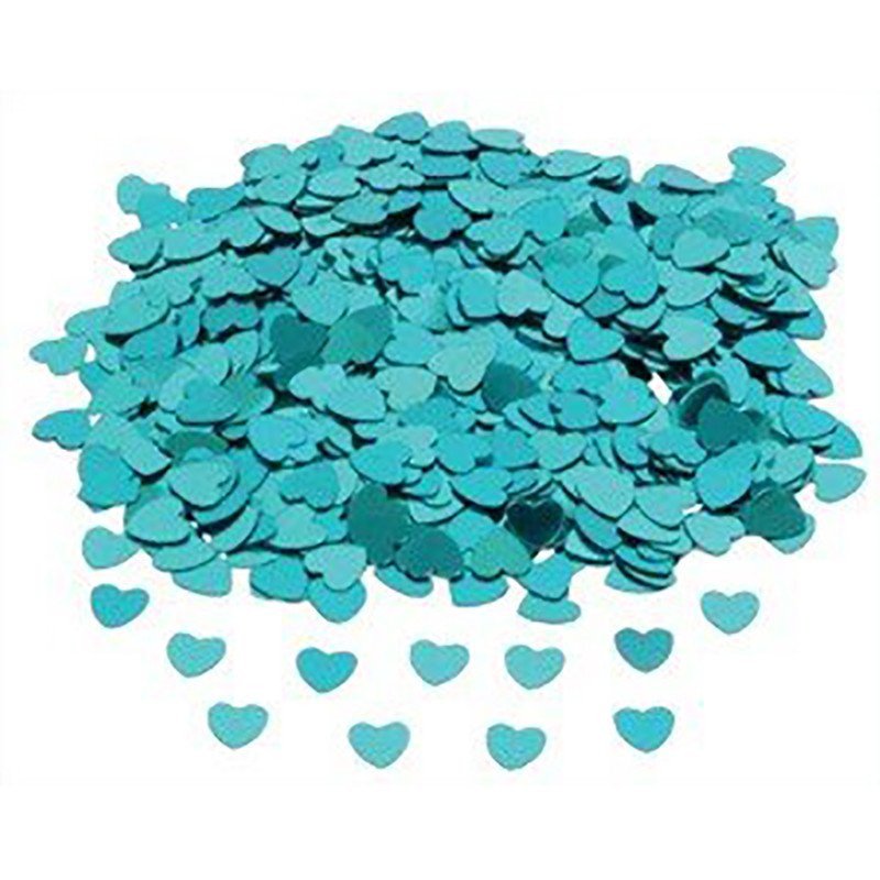 Confettis Petits coeurs turquoise