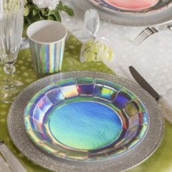 Assiettes holographiques (x10)