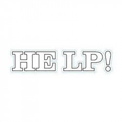 Autocollant "Help !" 