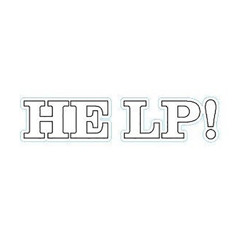 Autocollant "Help !" 