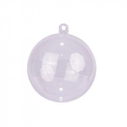 Boules PVC transparente - 6 cm (x10)