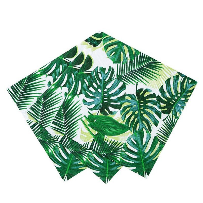 Serviettes "Feuilles Tropicales" (x20)