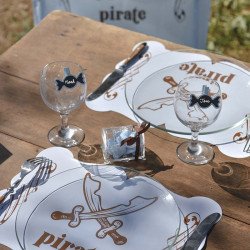 Dessous de table pirate bleu - 6 pièces