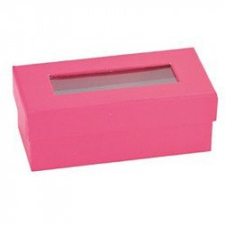 Boîte rectangulaire fuchsia (x6)