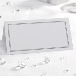 Marque place vierge avec liseret Blanc (x50)