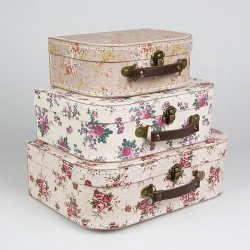 Valises Shabby bohême (x3)