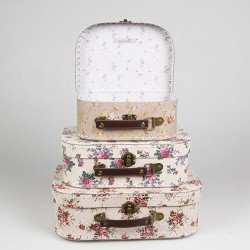 Valises Shabby bohême (x3)