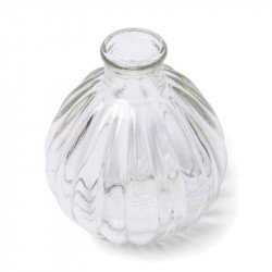 Vase boule retro en verre 9.5 cm de hauteur