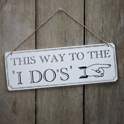 Panneau en bois "I DO'S"