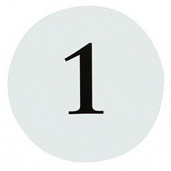 Numéros de table rond blanc de 1 à 12