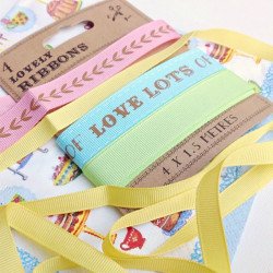 Ruban lovely multicolore (x4)