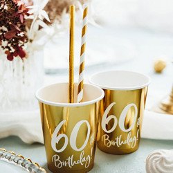 Gobelets doré "60 ans"