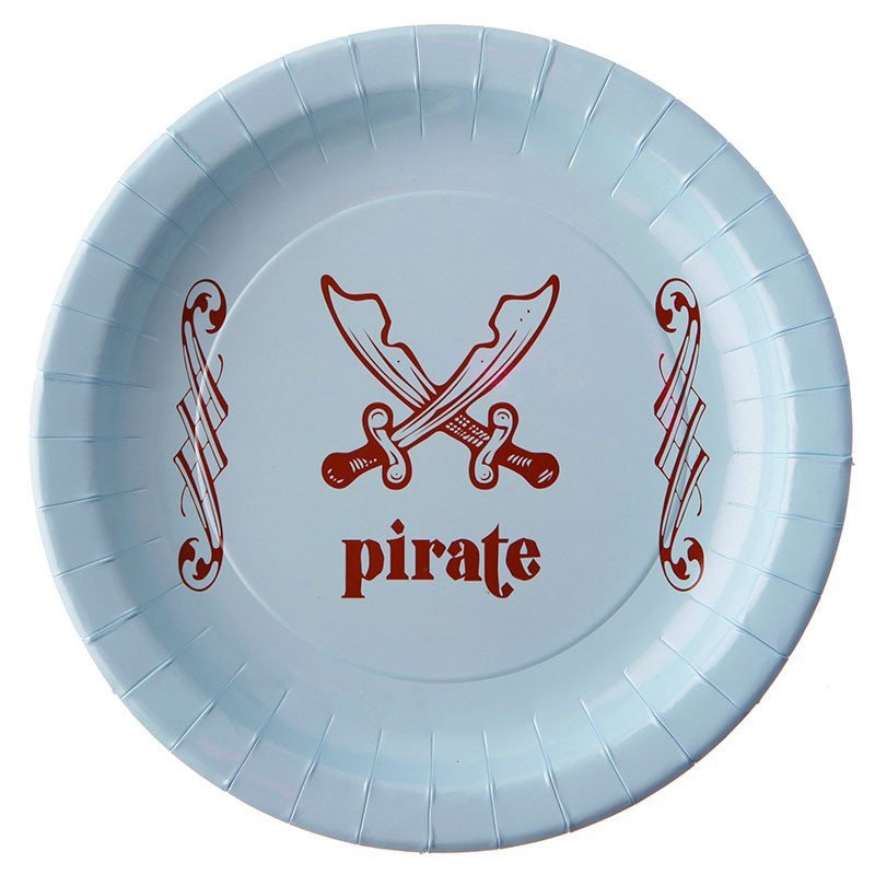 Assiettes pirate bleu (x6)