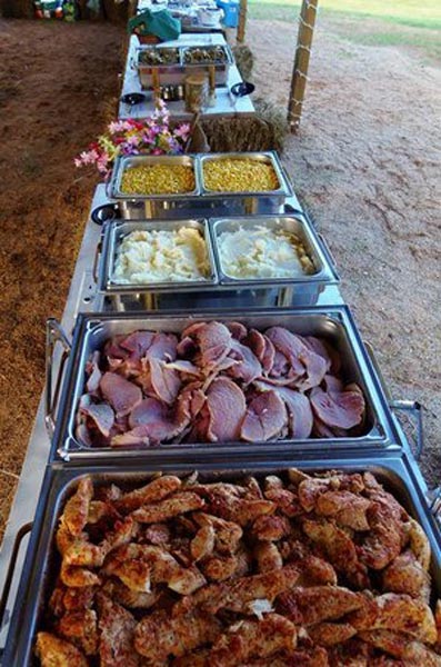 repas de mariage buffet frois theme western cowboy