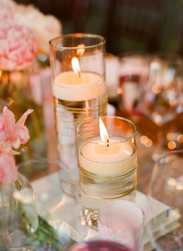 centre-table-bougie-romantique-doree