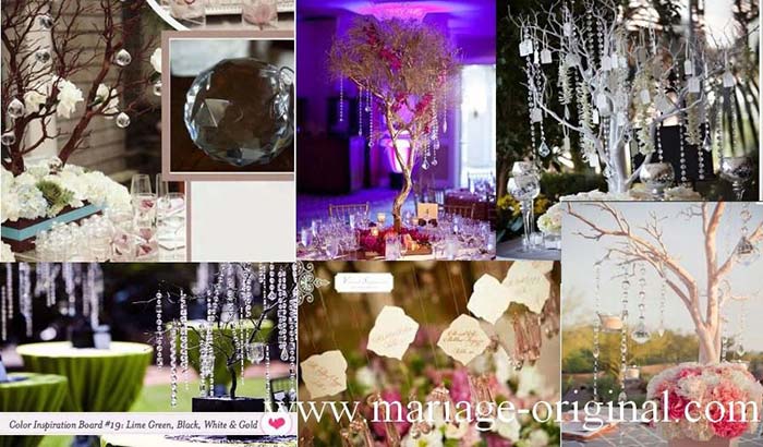 Centre de table faux diamants, decor mariage theme diamant, luxe, strass et paillettes