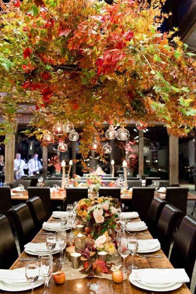 centre de table theme automne