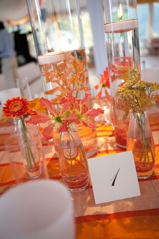 decor de table avec grosses bougies