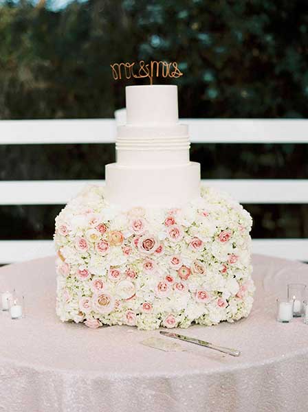 gateau de mariage floral original