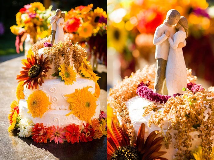 idees deco mariage gateau de mariage theme automne