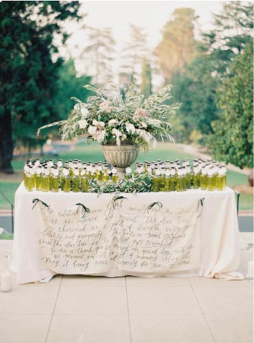 Cadeaux invités - Fioles d'huile d'olive