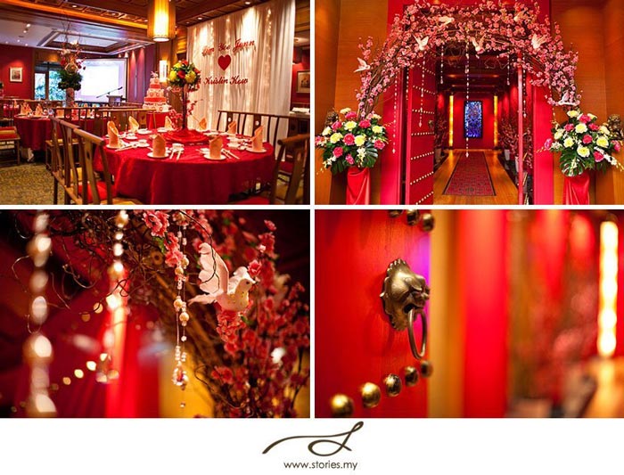 idées décors mariage asiatique rouge